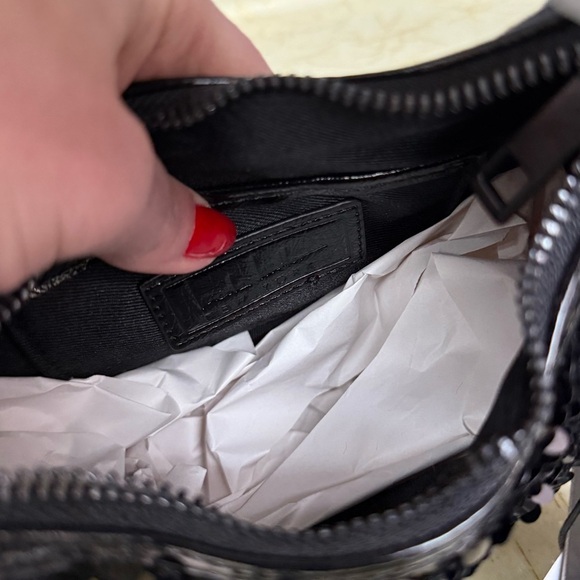 Nicole Miller Black Sequin Shoulder Bag Evening Purse - Picture 8 of 10